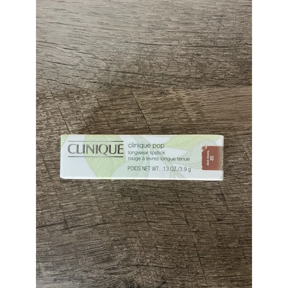Clinique Pop Longwear Lipstick Satin 32 Honey Pop full size .13oz NIB